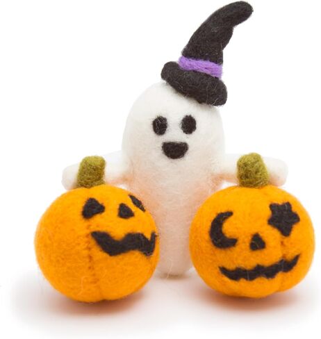 GLACIART ONE Felt Ghost Decorations w/Pumpkins 5 Pcs |Funny Halloween Decorations Indoor or Outdoor |Great as Halloween Home Decor, Ghost Ornaments, Unique & Funny Gift | Passive Aromatherapy Diffuser in Saudi Arabia