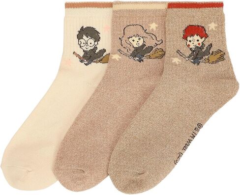 Harry Potter Hedwig, Ron and Hermone Womens Casual Quarter Crew 3 Pack in Saudi Arabia