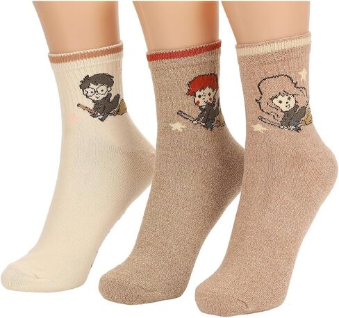 Harry Potter Hedwig, Ron and Hermone Womens Casual Quarter Crew 3 Pack in Saudi Arabia