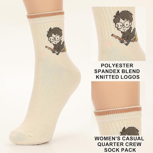Harry Potter Hedwig, Ron and Hermone Womens Casual Quarter Crew 3 Pack in Saudi Arabia