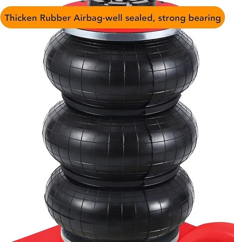 3-Ton Red Air Bag Jack – 6600lbs Heavy-Duty Pneumatic Lift for Trucks & SUVs | 5.5"-15.7" Rapid Lift, Semi-Round Handle & Triple Safety Valves in Kuwait