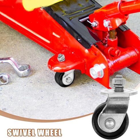 2 Ton Floor Jack Wheel Replacement: Heavy Duty Garage Hydraulic Jack Caster Front Part - Utility Trailer Steel Tray Car Accessories in Kuwait