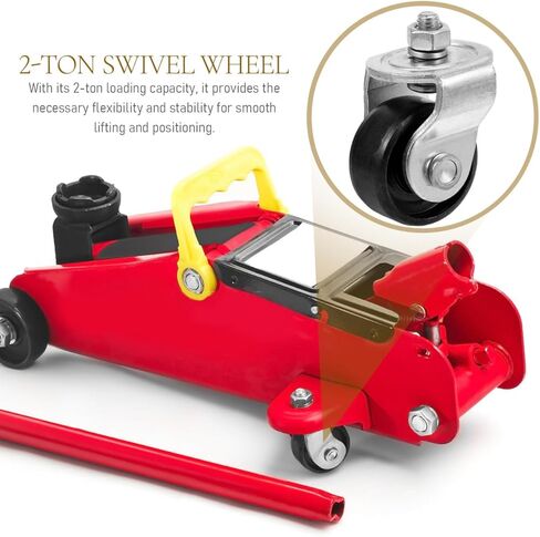 2 Ton Floor Jack Wheel Replacement: Heavy Duty Garage Hydraulic Jack Caster Front Part - Utility Trailer Steel Tray Car Accessories in Kuwait