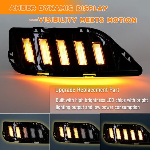 ترقية LED المصد الأمامي ضوء الضباب DRL العنبر متتابعة بدوره إشارة مصباح ميزة عدة لإنفينيتي QX60 2022 2023 2024 2025 استبدال لوحة تقليم مصبغة 62257-6SA0B، قطعتان in Saudi Arabia