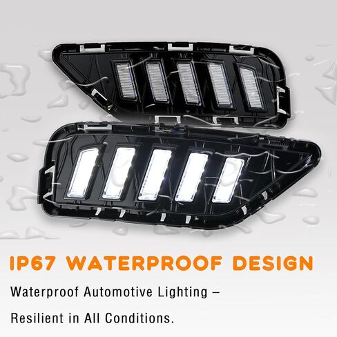 ترقية LED المصد الأمامي ضوء الضباب DRL العنبر متتابعة بدوره إشارة مصباح ميزة عدة لإنفينيتي QX60 2022 2023 2024 2025 استبدال لوحة تقليم مصبغة 62257-6SA0B، قطعتان in Saudi Arabia