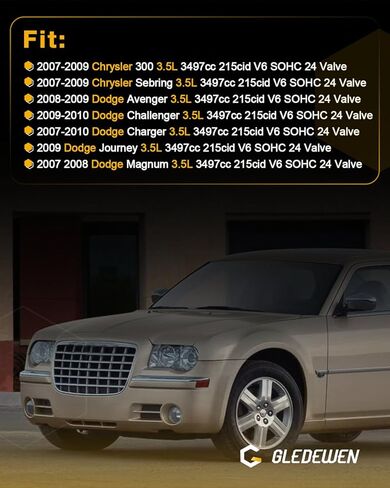 مجموعة حشية الرأس 3.5 لتر، متوافقة مع 2007-2010 دودج ماغنوم تشارجر أفينجر رحلة تشالنجر، كرايسلر سيبرينغ 300 V6 24V SOHC 3497cc، حشية غطاء صمام المحرك، ريبالسي #HGS1151، HS26208PT-2 in Kuwait