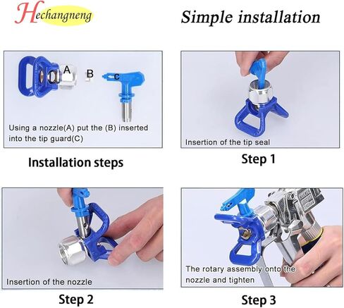 مجموعة حماية وطرف رش بدون هواء 517 لبنادق رش الطلاء القياسية بدون هواء للطلاء بالرش والطلاء والمعجون والطلاء الزيتي والطلاء المائي والطلاءات ذات الأغراض الخاصة وما إلى ذلك in Kuwait