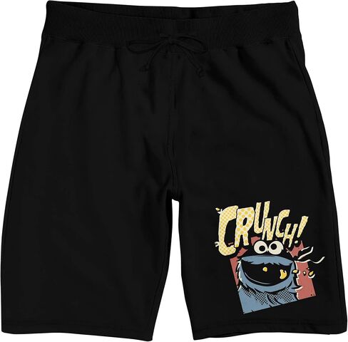 Sesame Street Cookie Monster Crunch Men's Black Sleep Pajama Shorts in Saudi Arabia