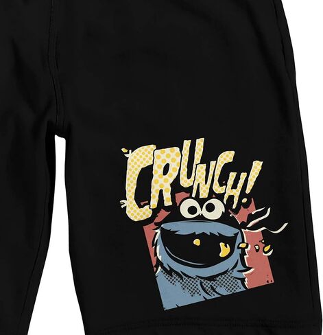 Sesame Street Cookie Monster Crunch Men's Black Sleep Pajama Shorts in Saudi Arabia
