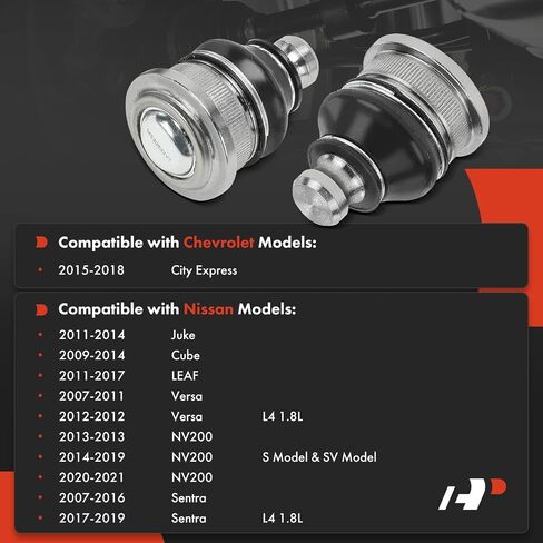 A-Premium 2 x Front Lower Ball Joint, Compatible with Nissan Sentra 2007-2019, Versa 2007-2012, Juke 2011-2014, LEAF 2011-2017, NV200 2013-2021, Cube 2009-2014 & Chevrolet City Express 2015-2018 in Saudi Arabia