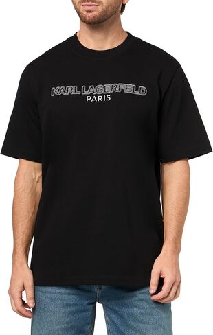 KARL LAGERFELD Men's Crewneck Short Sleeve Relaxed Fit Logo T-Shirt in Saudi Arabia