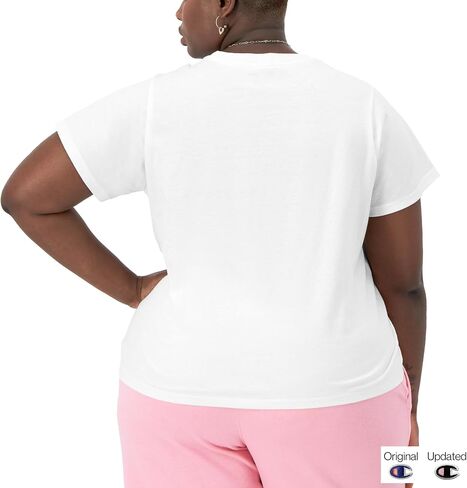 Champion Women's T-shirt, Classic Tee, Comfortable T-shirt for Women, Script (Plus Size Available) in Saudi Arabia