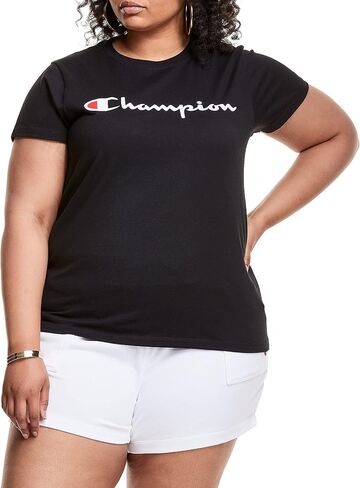 Champion Women's T-shirt, Classic Tee, Comfortable T-shirt for Women, Script (Plus Size Available) in Saudi Arabia