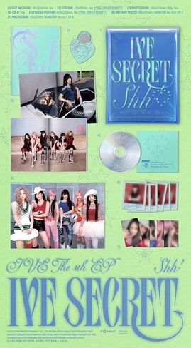IVE THE 4th EP Photobook Album XOXZ [IVE SECRET] صه! Ver + P.O.B + [بطاقة صور خاصة إضافية] in Saudi Arabia