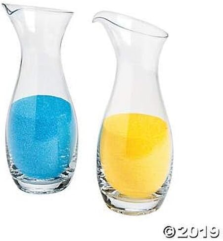 Pitcher Shaped Glass Wedding Sand Ceremony Jars (set of 2) in Saudi Arabia