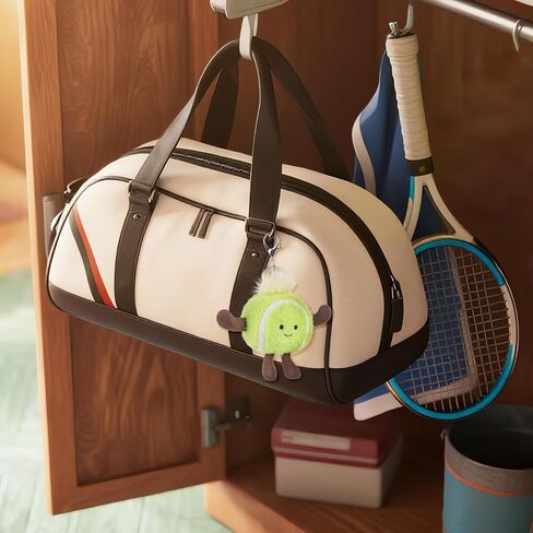 Apricot Lamb Tennis Cute Keychain, Soft Stuffed Plush Toy Keyring for Kids' Backpack, Purse, 3 Inches in Saudi Arabia