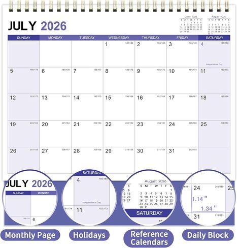 2024 Desk Calendar - 2024 Calendar from January 2024 - December 2024,12 Months Monthly Desk Calendar, 17" x 12", Desk Pad, Large Ruled Blocks, To-do List & Notes, Best Desk Calendar for Organizing in Kuwait