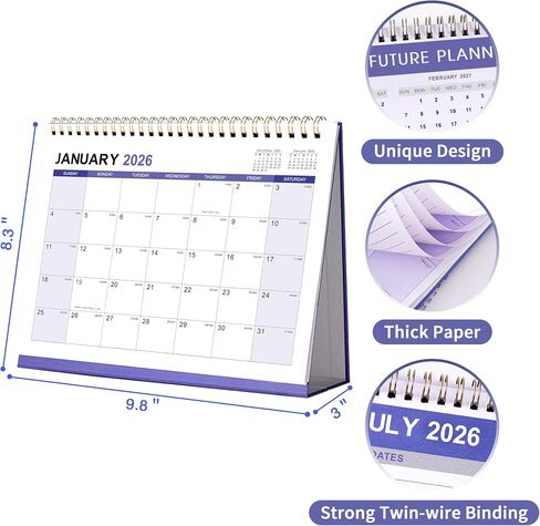 2024 Desk Calendar - 2024 Calendar from January 2024 - December 2024,12 Months Monthly Desk Calendar, 17" x 12", Desk Pad, Large Ruled Blocks, To-do List & Notes, Best Desk Calendar for Organizing in Kuwait