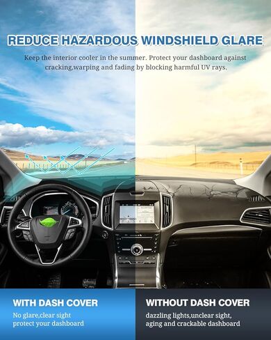 غطاء لوحة أجهزة القياس FIILINES لسيارة Nissan Rogue 2021-2025 (لا يناسب Nissan Rogue Sport/SL/Platinum)، غطاء حصيرة لوحة القيادة واقي من الشمس مضاد للانزلاق بدون وهج أسود in Kuwait