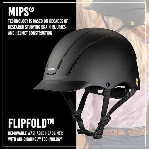 خوذة ركوب الخيل تروكسيل سبيريت MIPS Duratec باللون الأسود مقاس XS in Kuwait