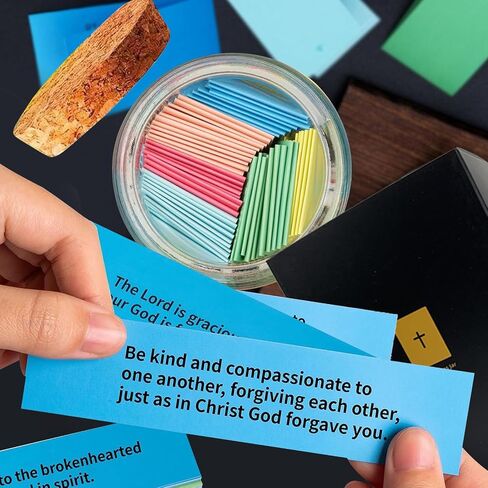 Bible Verse Jar with 90 Pcs Colored Bible Verse, Read Me When Jar for Birthday Gift, Mothers Day Gift for Mom, Christian Graduation Gifts for Women Men Dad Friend in Saudi Arabia