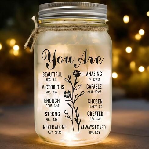 مرطبانات ماسون للصداقة من TOPMELON، ضوء ليلي - أفضل صديق، ابنة، هدية عيد ميلاد للأطفال - هدايا عاطفية للنساء in Kuwait