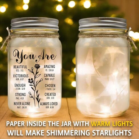 مرطبانات ماسون للصداقة من TOPMELON، ضوء ليلي - أفضل صديق، ابنة، هدية عيد ميلاد للأطفال - هدايا عاطفية للنساء in Kuwait