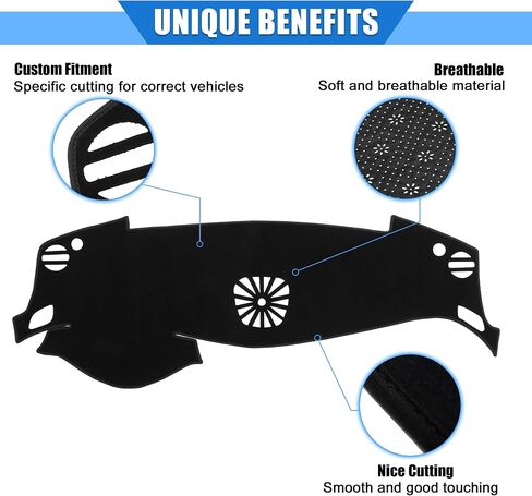Car Dashboard Cover Compatible for Nissan Altima 2013-2018, Protective Polyester Red Center Console Interior Trim Dash Cover Mat Pad in Saudi Arabia