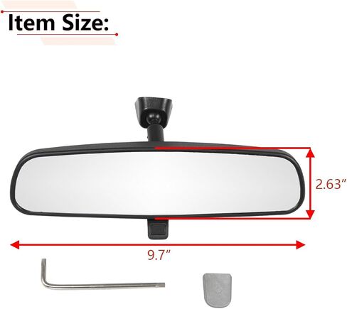 RLB-HILON 9.7" Rear View Mirror Compatible with Mazda 3 6 2014-2018, CX3 CX-3 2016-2019, CX5 CX-5 2013-2023, MX5 Miata 2016-2023, Day/Night Mirror in Saudi Arabia