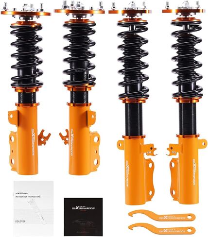 maxpeedingrods Coilovers لسيارة Toyota Camry 1992-2001، لسيارة Lexus ES300 1992-2001، لسيارة Toyota Avalon 1995-2003، طقم تعليق Coilovers قابل للتعديل، طقم خفض التخميد مسبقًا ذهبي in Saudi Arabia