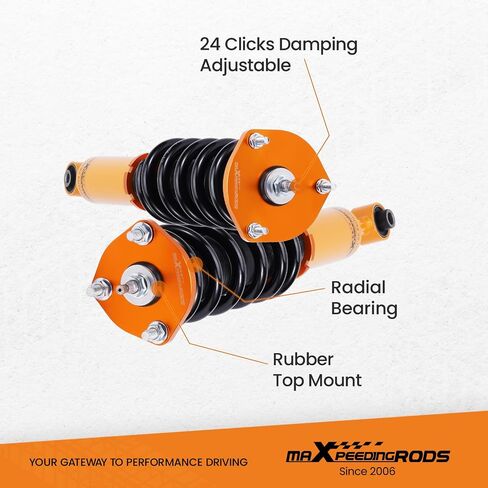maXpeedingrods Coilovers for Lexus IS300 2000-2005, for Lexus IS200 1999-2005, 24 Levels Damping Adjustable Coilovers Suspension Kit, Height Adjustable Shock Absorber Struts, Lowering Kit Gold in Saudi Arabia
