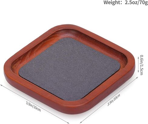 Wooden Jewelry Display Tray Rounded Rectangle Ring Showcase Stackable Elegant Bracelet Watch Jewelry Organizer for Personal Use and Commerce (Old Lace, Small-W 3.9'' x H 0.6'' x L 3.9'') in Saudi Arabia