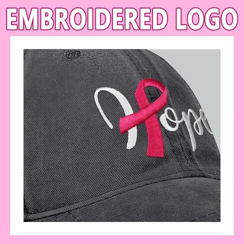 Breast Cancer Gifts for Woman Breast Cancer Awareness Trucker Hat Embroidered Adjustable Accessories Baseball Caps in Saudi Arabia