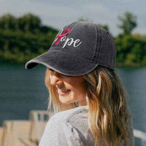 Breast Cancer Gifts for Woman Breast Cancer Awareness Trucker Hat Embroidered Adjustable Accessories Baseball Caps in Saudi Arabia