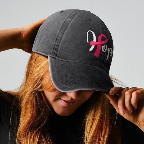 Breast Cancer Gifts for Woman Breast Cancer Awareness Trucker Hat Embroidered Adjustable Accessories Baseball Caps in Saudi Arabia