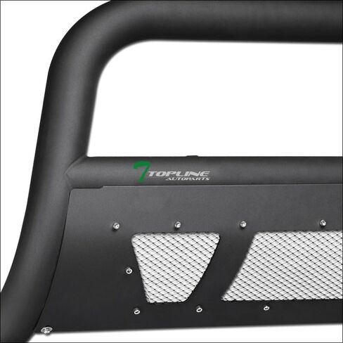 7422446095052 Compatible with 2003-2008 Honda Pilot / 2006-2014 Ridgeline Matte Black Studded Mesh Style Bull Bar Guard with Skid Plate + 36W CREE LED Fog Lights in Saudi Arabia