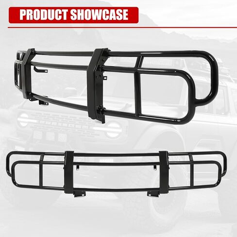 HECASA Brush Guard Compatible with 2003-2009 Hummer H2 Front Bumper Bull Bar Grill Grille Guard Frame Black Steel Powder Coated in Saudi Arabia