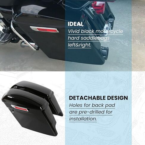 حقائب سرج KUAFU مقاس 5 بوصات ممتدة وحقائب سرج صلبة ممتدة متوافقة مع 2014-2024 Harley Touring Road King Glide Electra Street Glide CVO Ultra Classic in Saudi Arabia