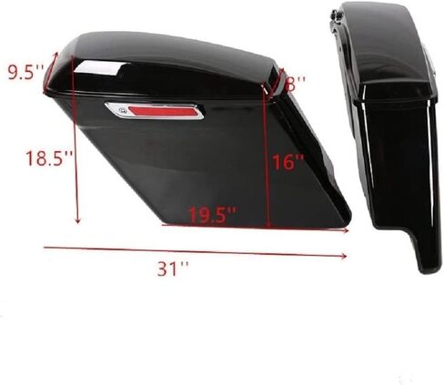 حقائب سرج KUAFU مقاس 5 بوصات ممتدة وحقائب سرج صلبة ممتدة متوافقة مع 2014-2024 Harley Touring Road King Glide Electra Street Glide CVO Ultra Classic in Saudi Arabia