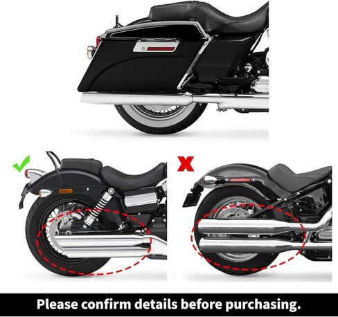 XMT-MOTO Hard Saddlebags Saddle bags W/Lid Latch Key for Harley Davidson 1994-2013 Touring, road king, ultra, street glide, electra glide and 1984-2017 Softail,Gloss Black in Saudi Arabia