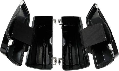 XMT-MOTO Hard Saddlebags Saddle bags W/Lid Latch Key for Harley Davidson 1994-2013 Touring, road king, ultra, street glide, electra glide and 1984-2017 Softail,Gloss Black in Saudi Arabia