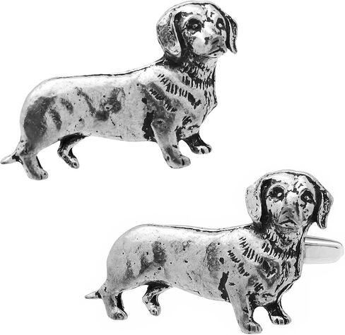 Pewter Dachshund Sausage Dog Cufflinks in Saudi Arabia