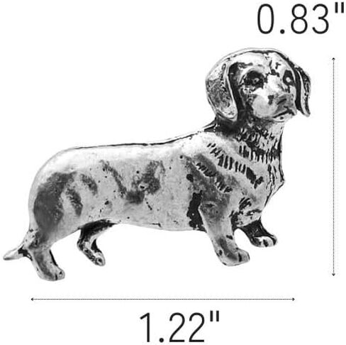 Pewter Dachshund Sausage Dog Cufflinks in Saudi Arabia