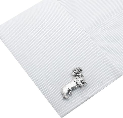 Pewter Dachshund Sausage Dog Cufflinks in Saudi Arabia