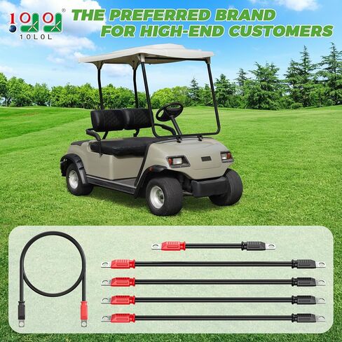 10L0L Golf Cart Battery Cable Set for Yamaha G22 48V,4 Gauge 5 PCS Golf Cart Battery Wires 48V volt in Saudi Arabia