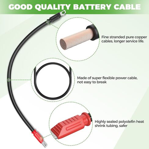 10L0L Golf Cart Battery Cable Set for Yamaha G22 48V,4 Gauge 5 PCS Golf Cart Battery Wires 48V volt in Saudi Arabia