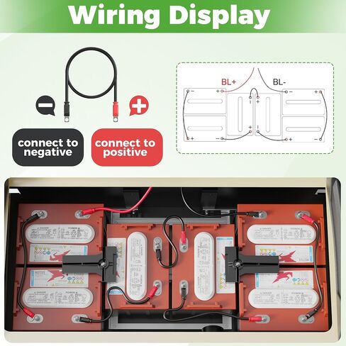 10L0L Golf Cart Battery Cable Set for Yamaha G22 48V,4 Gauge 5 PCS Golf Cart Battery Wires 48V volt in Saudi Arabia