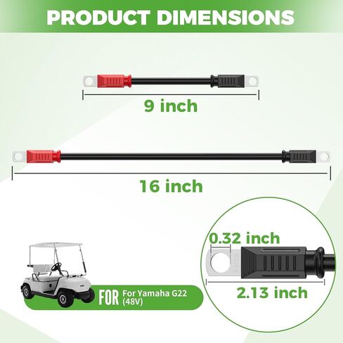 10L0L Golf Cart Battery Cable Set for Yamaha G22 48V,4 Gauge 5 PCS Golf Cart Battery Wires 48V volt in Saudi Arabia