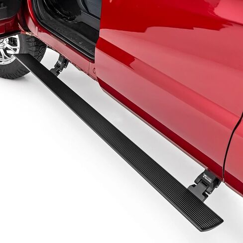 Rough Country Power Running Boards with LED Step Lights for Ford F-250/F-350 Super Duty (2008-2016) Crew Cab- Retractable Electric Side Steps, Non-Slip Aluminum Design in Saudi Arabia