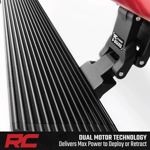 Rough Country Power Running Boards with LED Step Lights for Ford F-250/F-350 Super Duty (2008-2016) Crew Cab- Retractable Electric Side Steps, Non-Slip Aluminum Design in Saudi Arabia